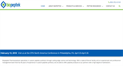 Desktop Screenshot of biopeptek.com