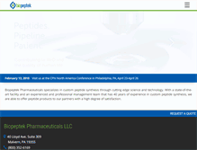 Tablet Screenshot of biopeptek.com